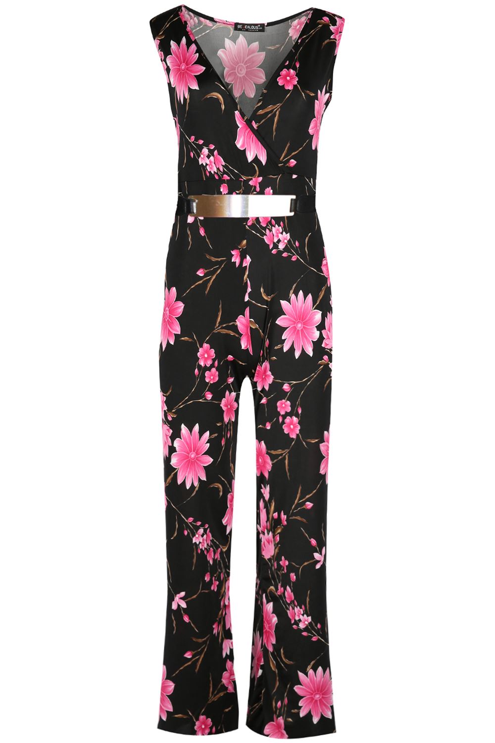 Womens Clubwear Playsuit Ladies Sleeveless Bodycon Jumpsuit Palazzo