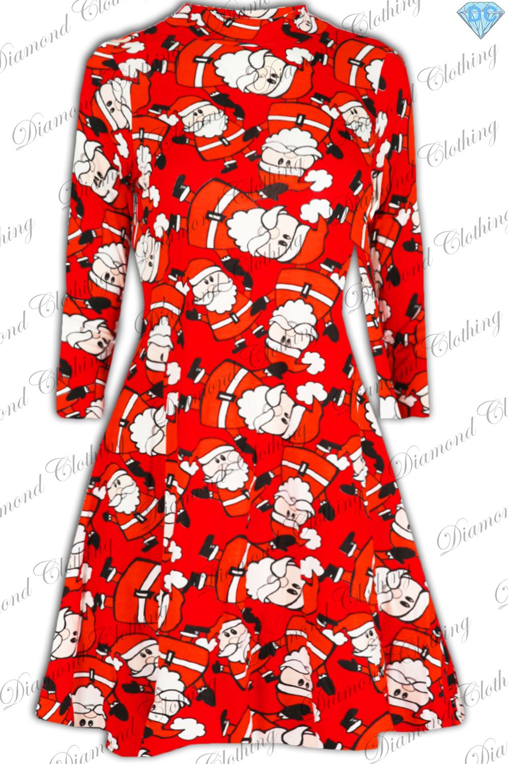 New Womens Top Christmas Xmas Santa Rudolph Gift Present Ladies Swing