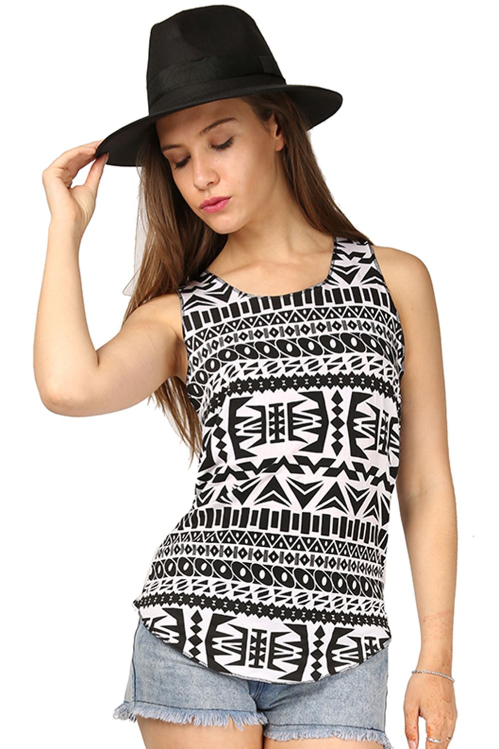 Womens Ladies Camouflage Military Army Print Stretch Sleeveless Vest T