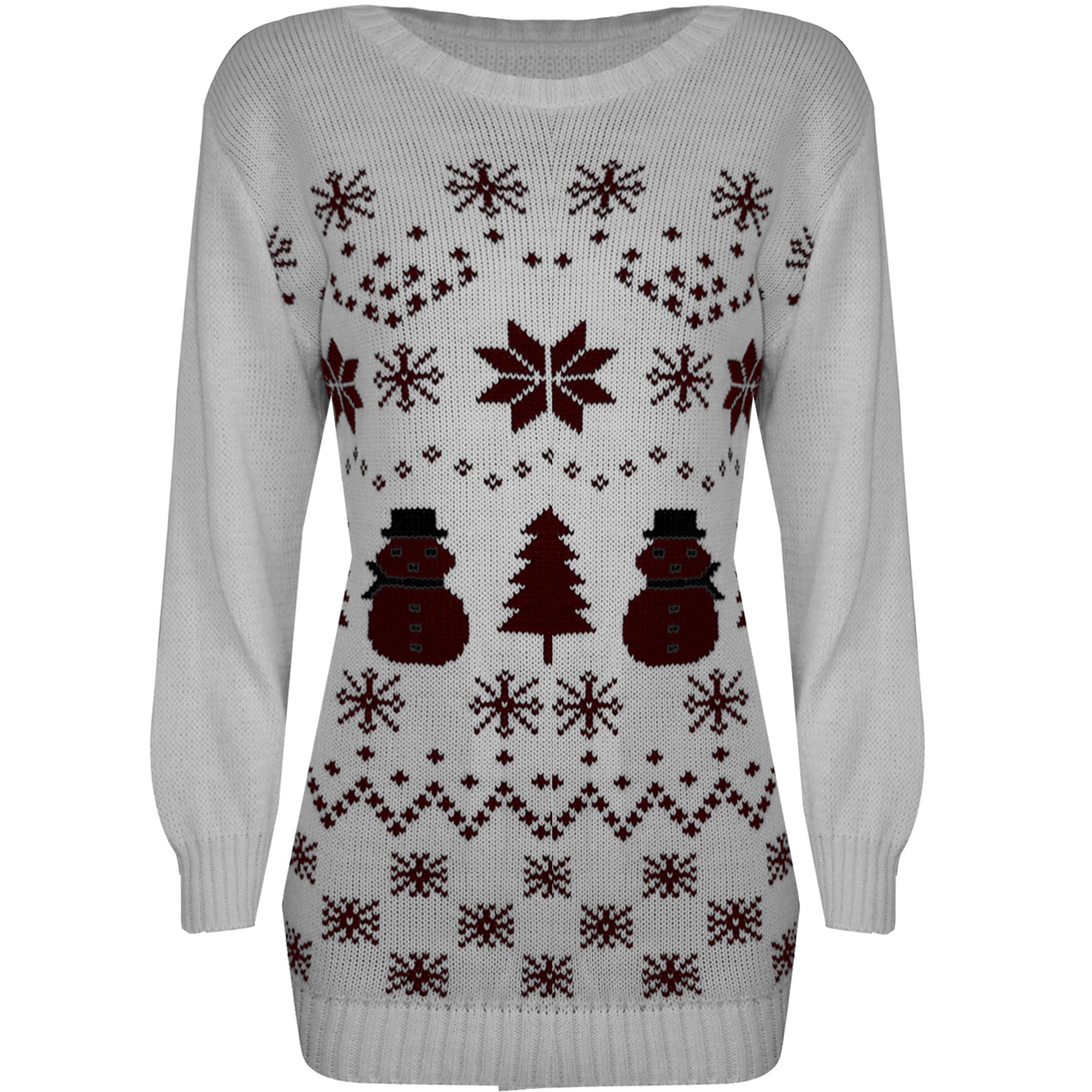 womens ladies snowman xmas christmas tree knitted dress womens ladies snowman xmas christmas tree knitted dress