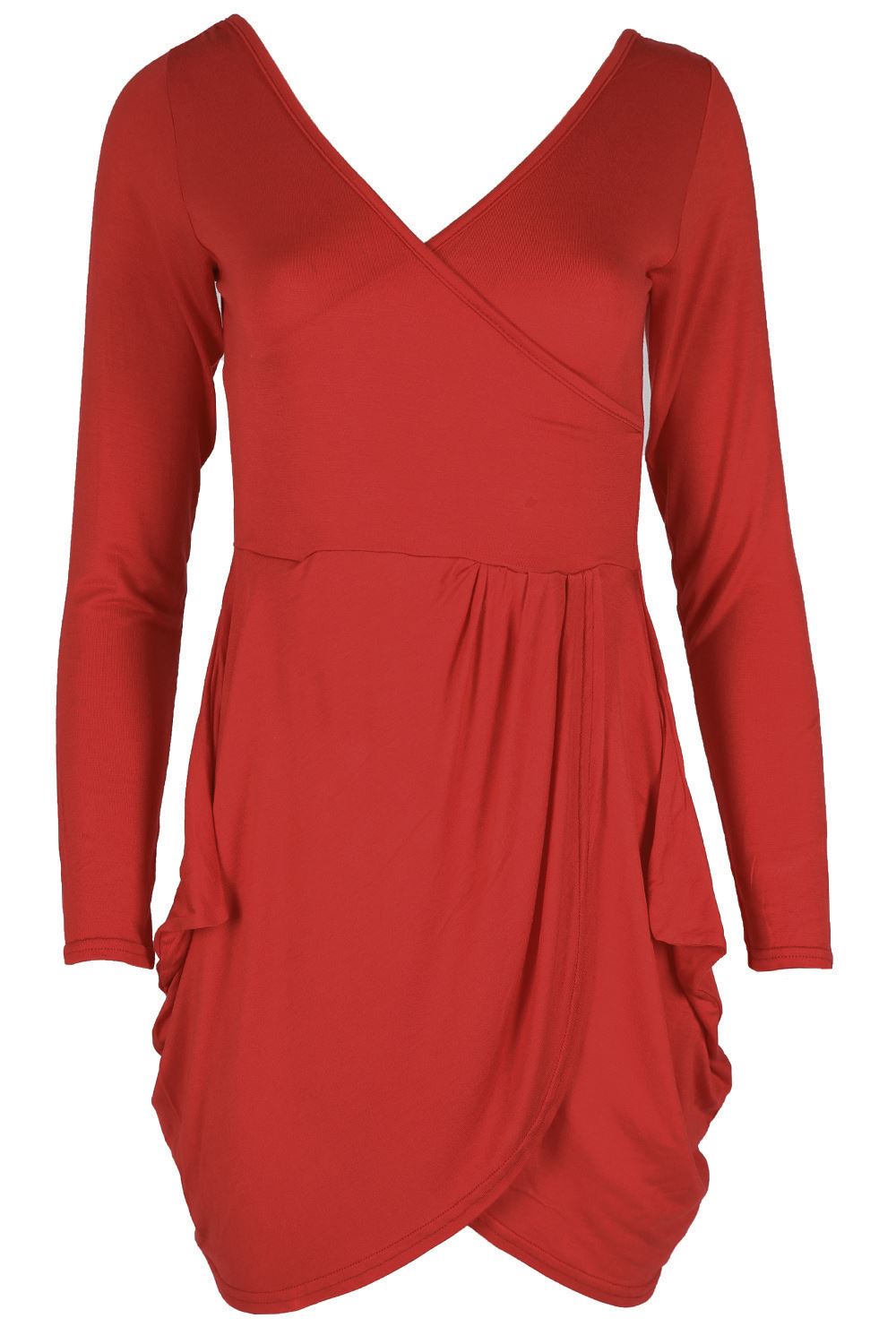 v neck wrap mini dress