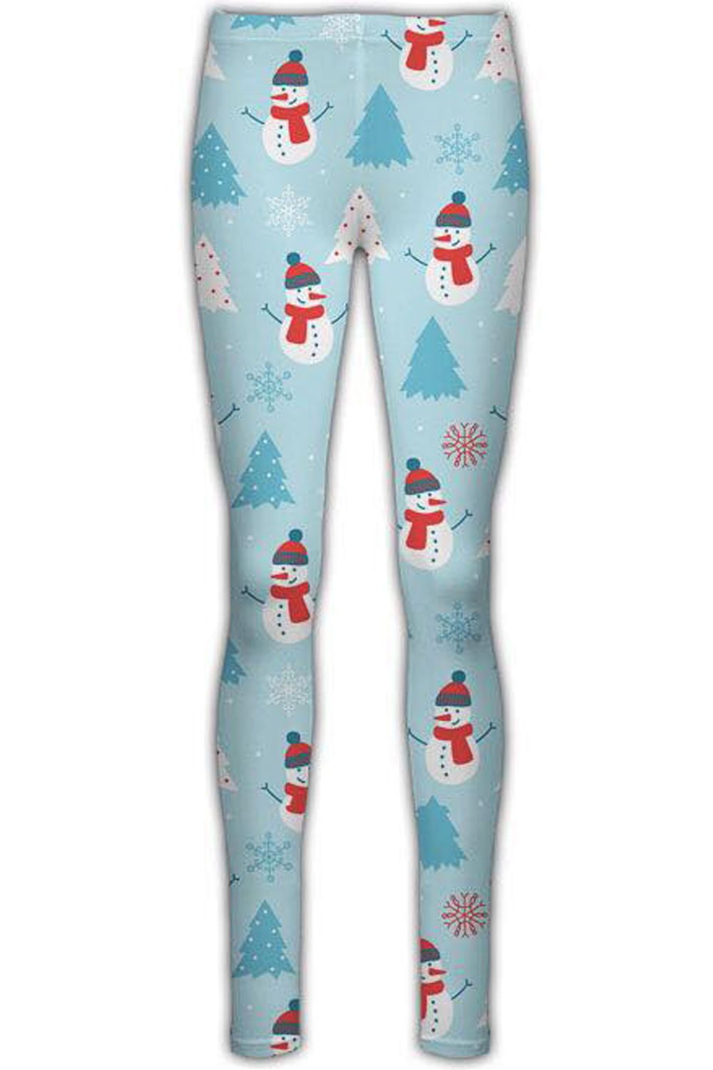 Kids Girls Christmas Leggings Ginger Bread Tree Stretchy Full Length