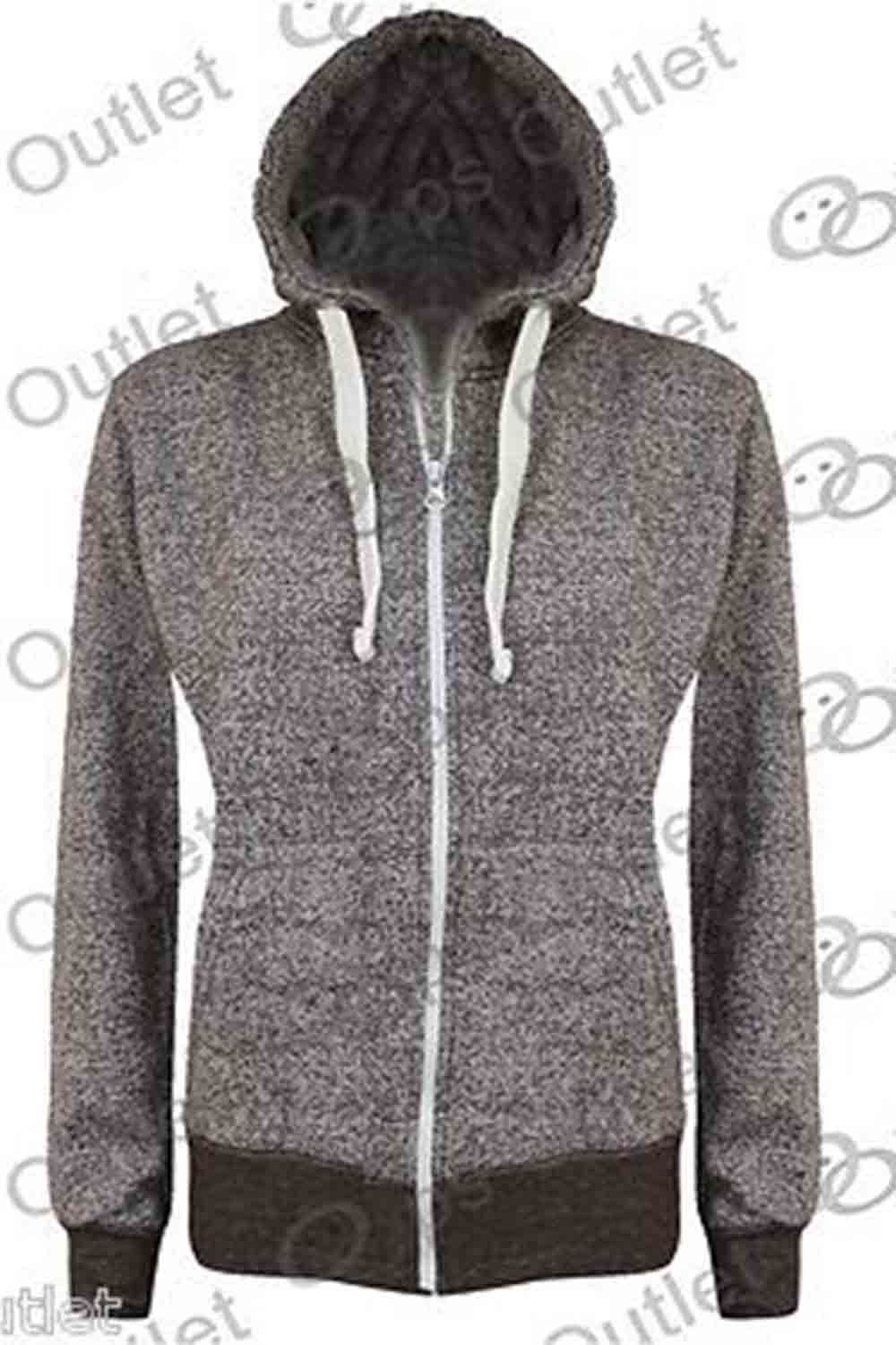 Ladies Plain Hoody Girls Zip Top Womens Hoodies Sweatshirt Jacket Plus Size 6-22 - Picture 28 of 39