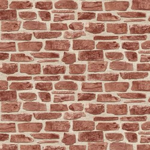 Brick Work Effect Red Textured Feature Wallpaper 20899