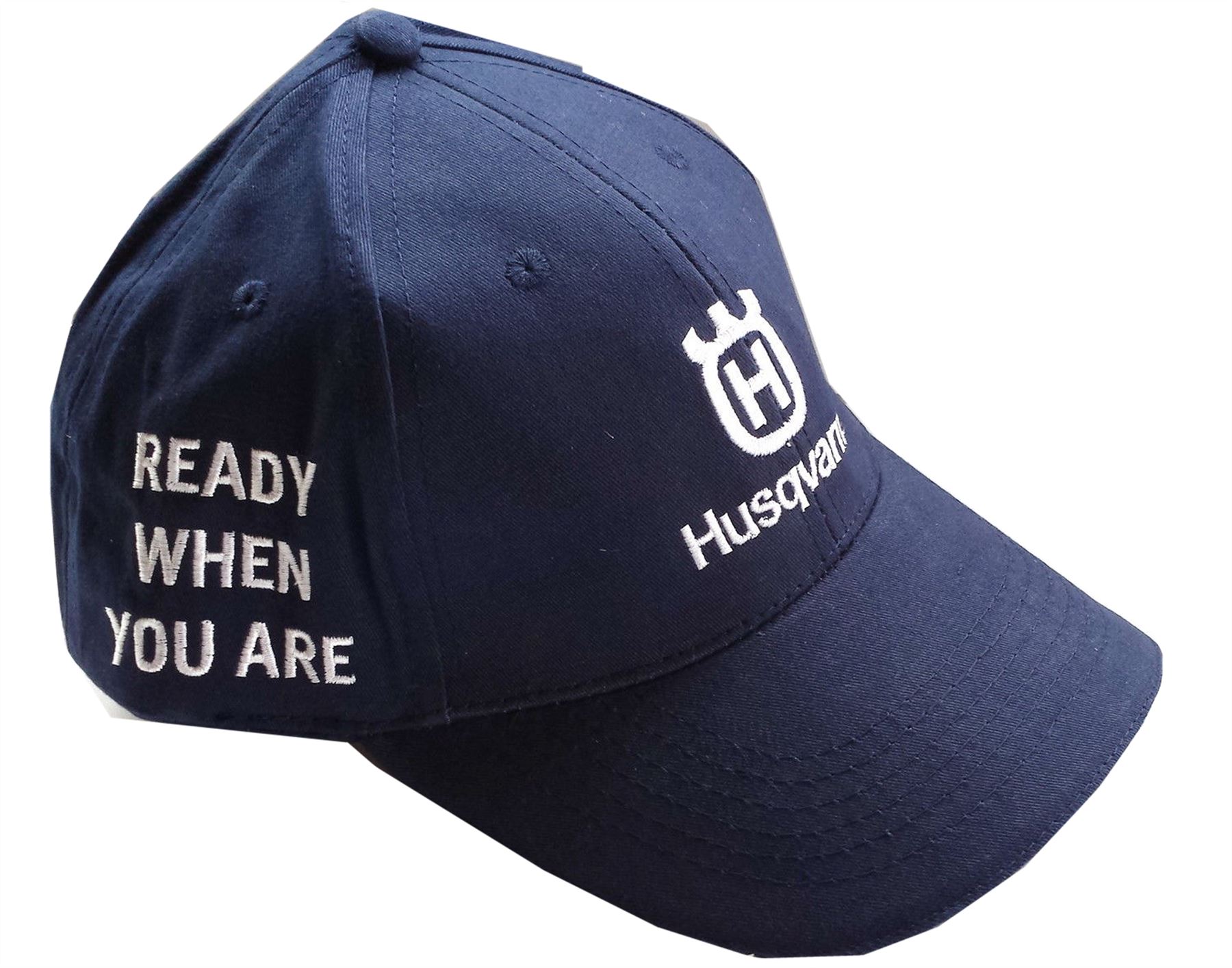 HUSQVARNA ARBORIST BASEBALL CAP "READY WHEN YOU ARE" BLUE eBay
