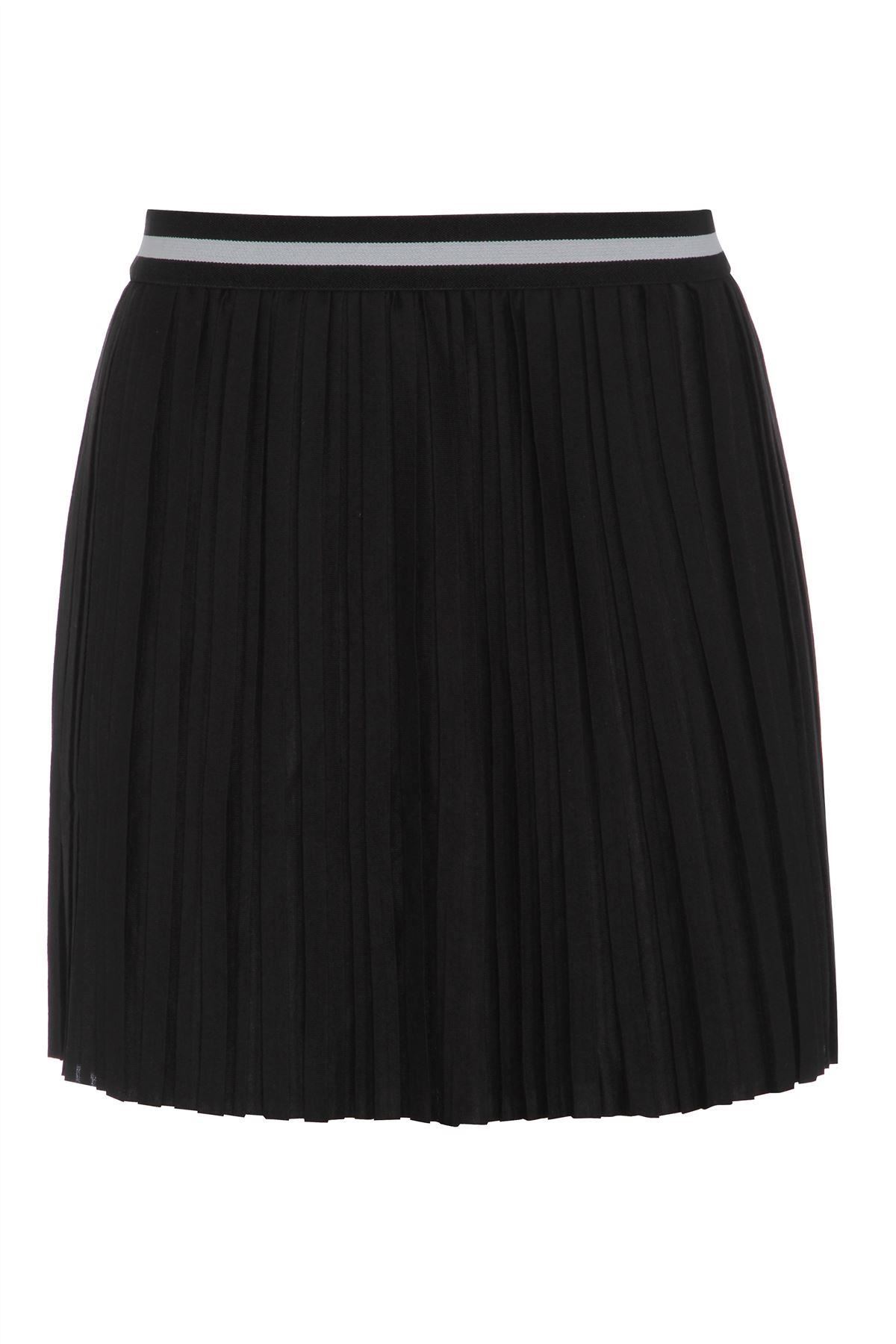 TS Black Sport Waistband Pleat Mini Skirt eBay